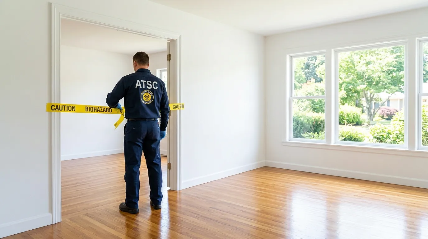 Certified biohazard cleanup crew performing Decomposition Cleanup in Meadow Woods